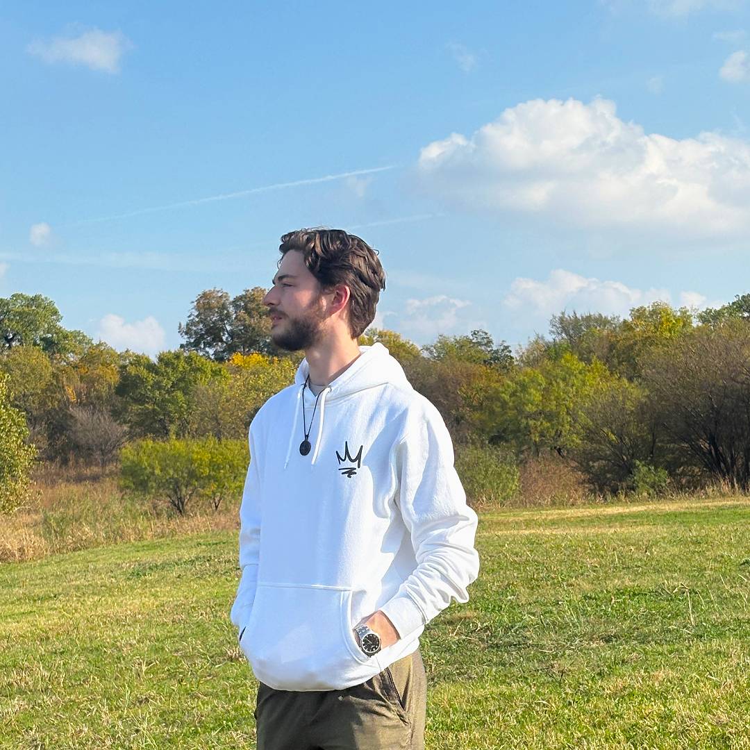 Crown Culture White Hoodie